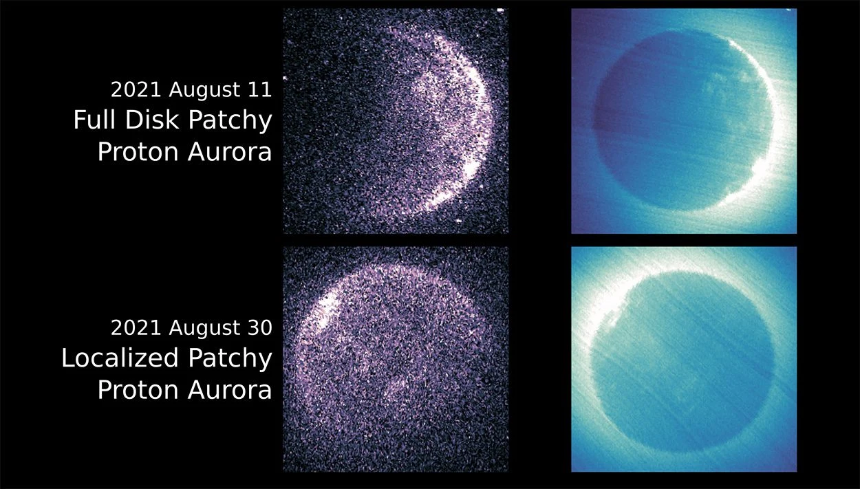 Protonen-Aurora des Mars ist "fleckig"