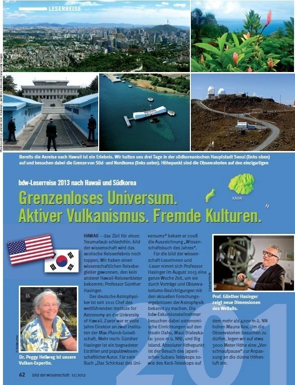 AUGUST 2013: GRENZENLOSES UNIVERSUM. AKTIVER VULKANISMUS. FREMDE KULTUREN.