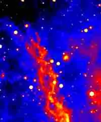 Kosmischer Nebel mit DNA-Qualitäten