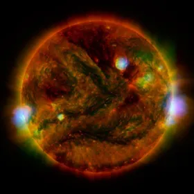 Sonne in Farbe