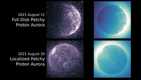 Protonen-Aurora des Mars ist "fleckig"