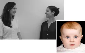 Babys erkennen das Lachen unter Freunden