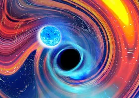 Kollision von Neutronenstern und Schwarzem Loch
