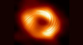 Magnetfelder am Schwarzen Loch sichtbar gemacht