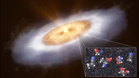 Astronomen finden Biomolekül-Vorstufen in protoplanetarer Scheibe