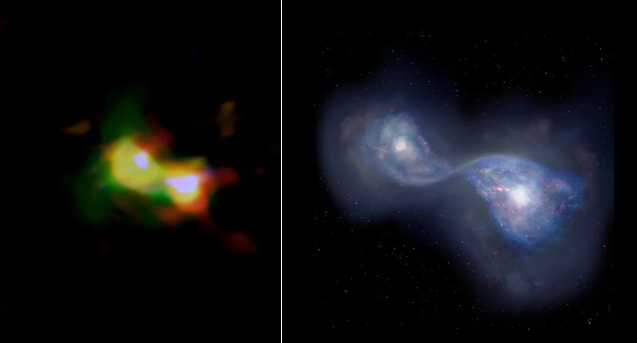 Früheste Verschmelzung von Galaxien beobachtet