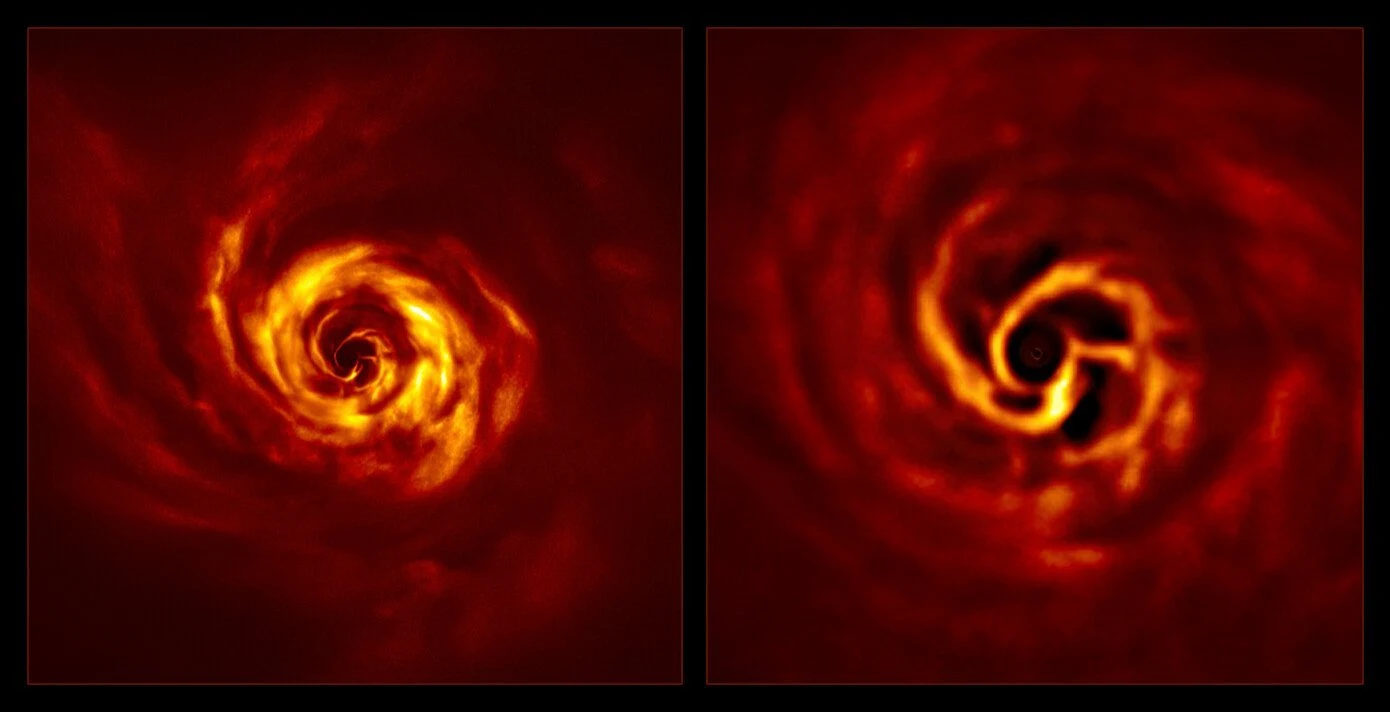 Planeten-Embryo im Knick