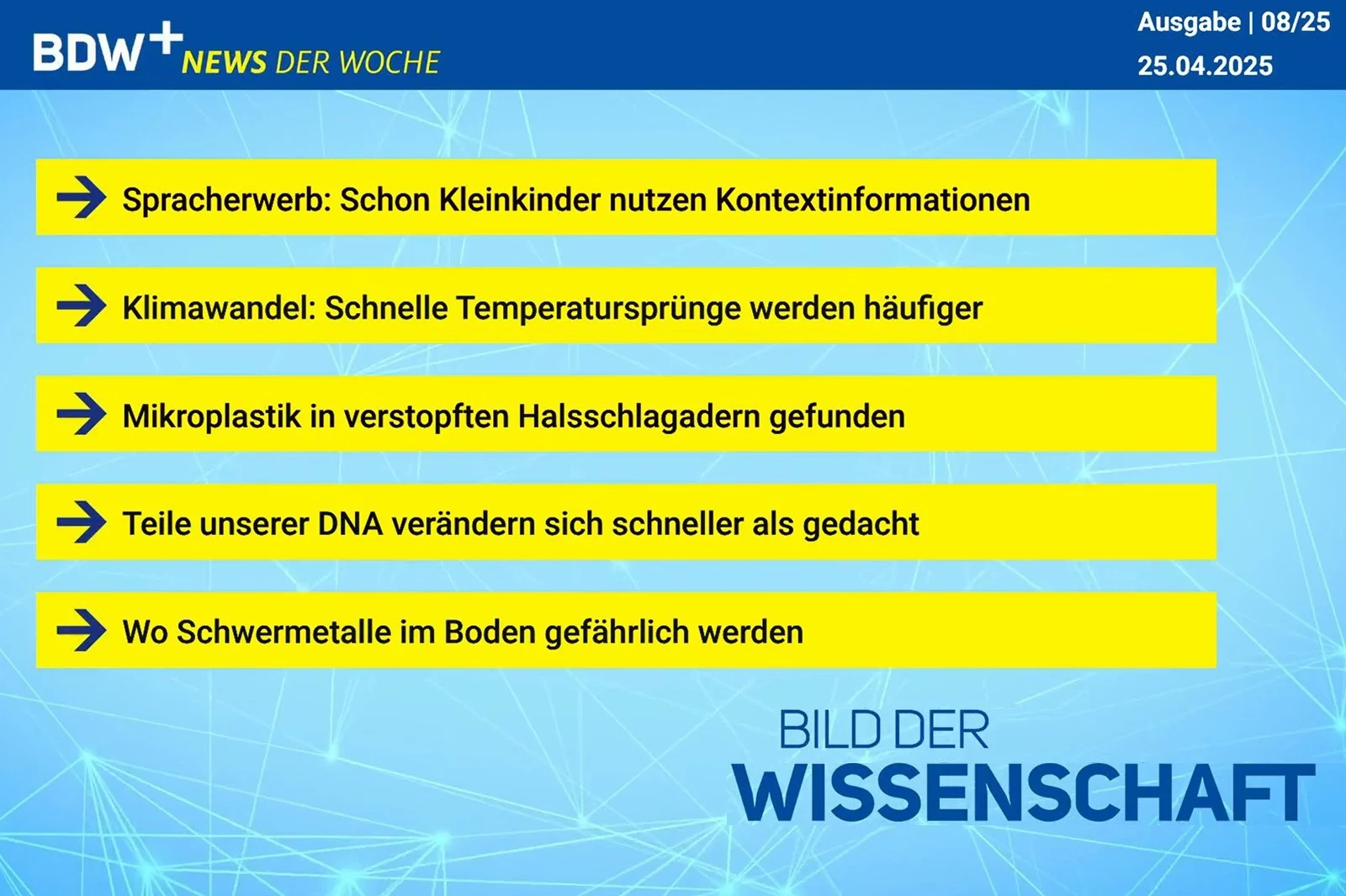 News der Woche 25.04.2025
