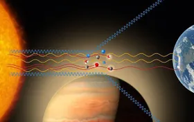 Höllenplanet mit Titan in der Atmosphäre