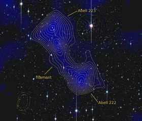 Unsichtbares Band verknüpft Galaxienhaufen
