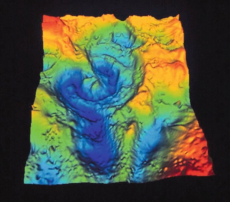 Narbe_in_der_Erd­kruste:_Computergenerierte_Gravi­tationskarte_des_heute_unter_fast_­einem_Kilometer_Sediment_verschütte