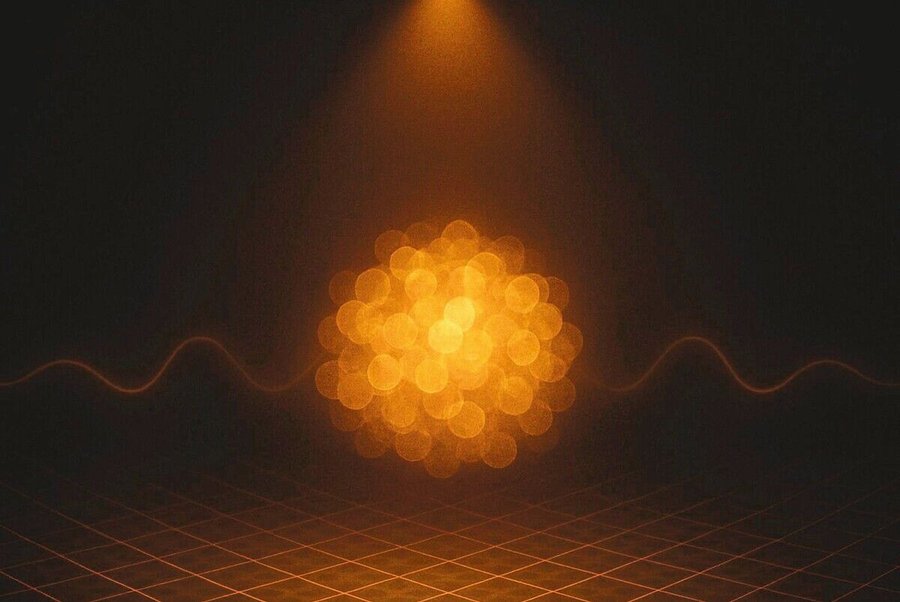 Quantenspuk_im_Rampenlicht:_Ein_Partikel_aus_Tausenden_von_Atomen_hat_unter_Umständen_keinen_festen_Ort,_sondern_ist_übe