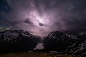 Blitze über den Alpen