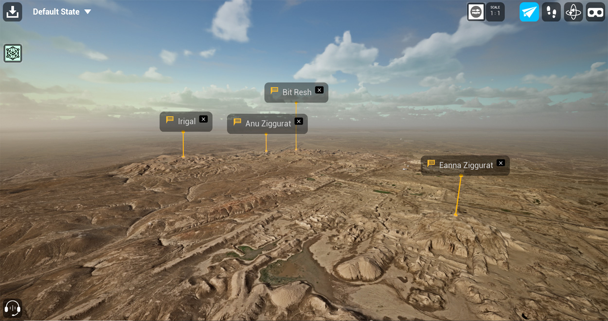 #VR-Blick auf die Ruinen von Uruk
