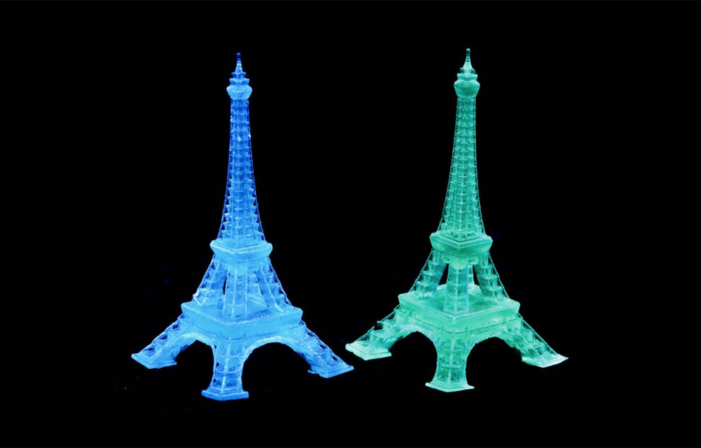 Printed luminous structures made from the new “supramolecular ink”