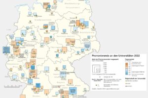 Deutschlandkarte Doktoranden-Hochburgen 09/2024