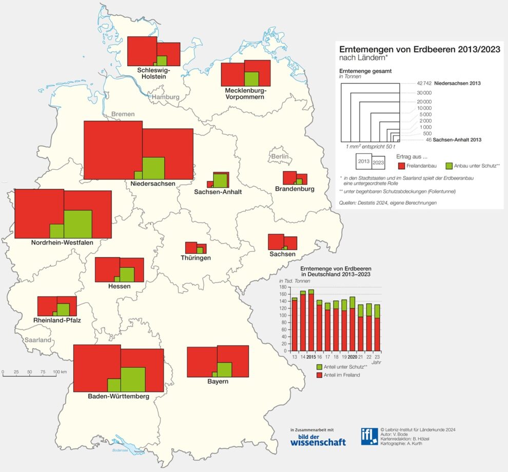 Deutschlandkarte Erdbeersaison 06/2024