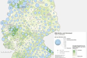 Deutschlandkarte Milchwirtschaft 08/2021