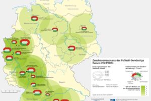 Deutschlandkarte Volle Stadien 10/2024