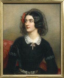 Portrait of Maria Dolores Elisa Gilbert, known as Lola Montez (Limerick, 1821 – New York, 1861), dancer. Oil on canvas by Joseph Karl Stieler (1781–1858), 1847.Monaco, Schloss Nymphenburg (Castle), Schonheitengalerie (Gallery Of Beauties)