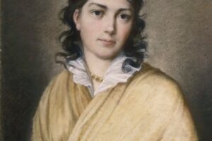 XPH330431_Bettina_von_Arnim_(oil_on_canvas)_by_German_School;_Goethe_National_Museum,_Weimar,_Germany;_(add.info.:_Bettina_Brentano_von_Arnim_(1785-1859)_was_a_German_writer_and_novelist;);__out_of_copyright.