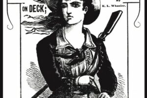 In_1860,_the_publishers_Erastus_and_Irwin_Beadle_released_a_series_of_cheap_paperbacks,_Beadle's_Dime_Novels._Dime_novels_varied_in_size,_even_in_the_first_Beadle_series,_but_were_mostly_about_6.5_by_4.25_inches,_with_100_pages._The_first_28_were_published_without_a_cover_illustration,_in_a_salmon-colored_paper_wrapper._A_woodblock_print_was_added_in_issue_29,_and_the_first_28_were_reprinted_with_illustrated_covers._The_books_were_priced,_of_course,_at_ten_cents._Most_of_the_stories_were_frontier_tales_reprinted_from_the_numerous_serials_in_the_story_papers_and_other_sources,_but_many_were_original_stories._Deadwood_Dick_is_a_fictional_character_who_appears_in_a_series_of_dime_novel_published_between_1877-97_by_Edward_Lytton_Wheeler._The_name_became_so_widely_known_in_its_time_that_it_was_used_to_advantage_by_several_men_who_resided_in_Deadwood,_South_Dakota._Martha_Jane_Canary_(May_1,_1852_-_August_1,_1903),_better_known_as_Calamity_Jane,_was_an_American_frontierswoman_and_professional_scout.