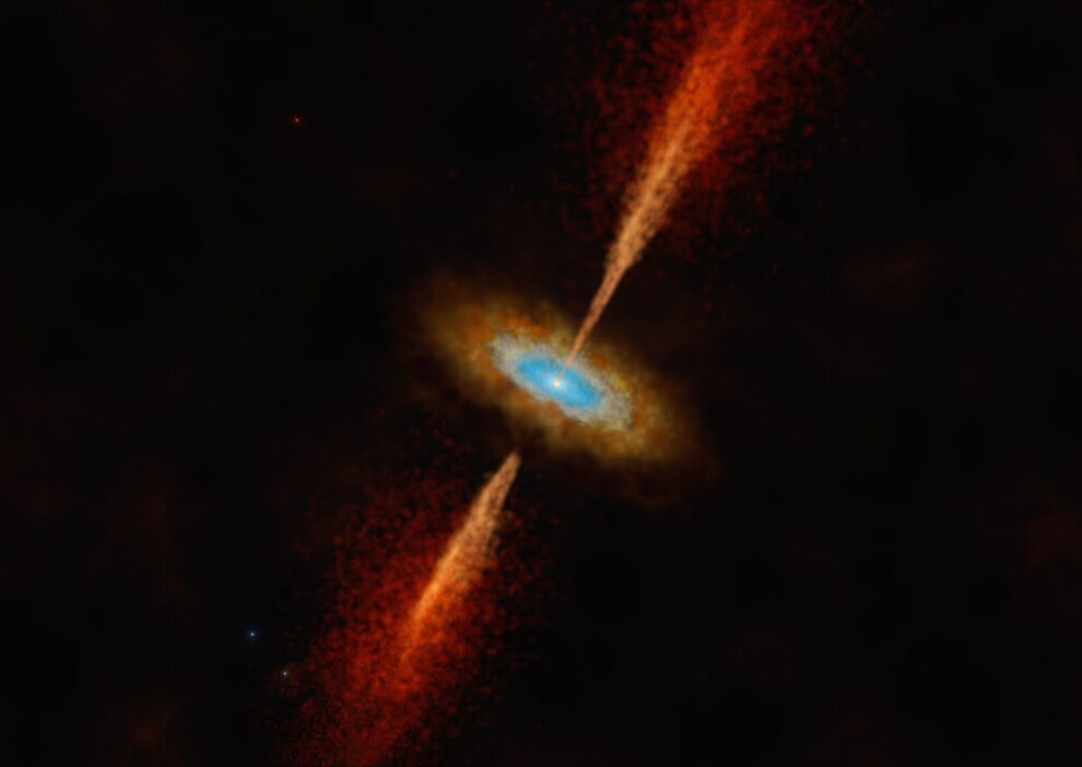 Disk discovered around extragalactic star