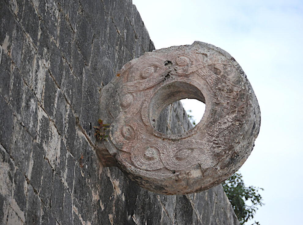 Mayan ball games on sacred ground