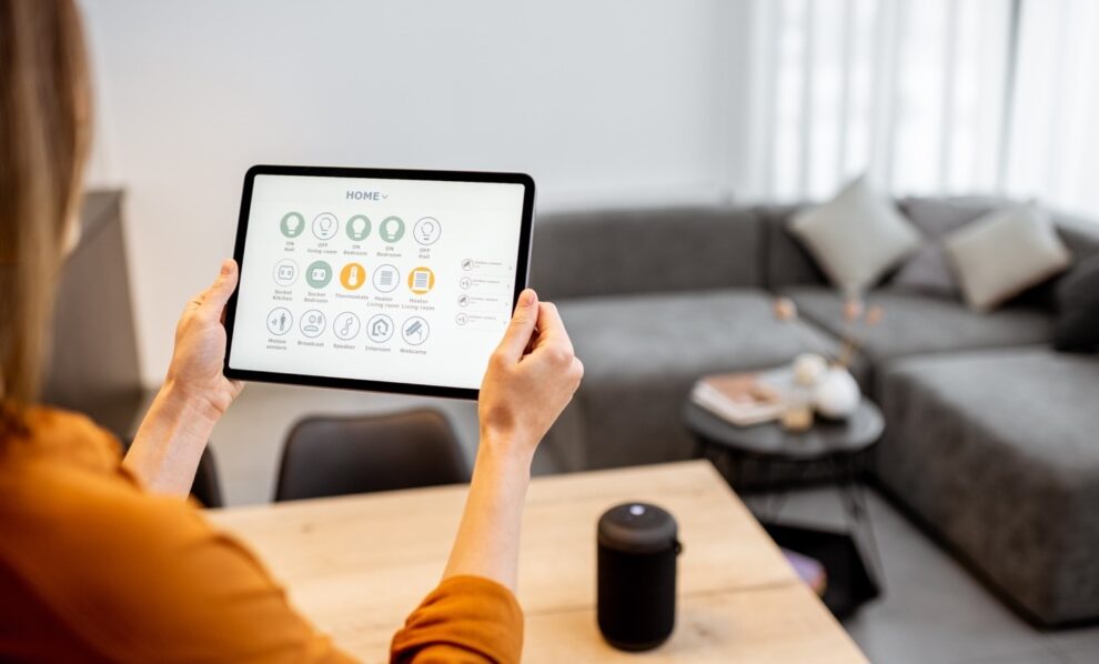 Tablet mit Smarthome-Menü